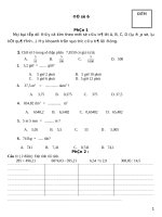 Đề ôn luyện môn Toán lớp 5  Đề số 6