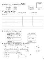 Đề ôn luyện môn Toán lớp 5  Đề số 1