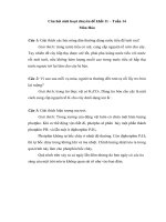 Câu hỏi sinh hoạt chuyên đề môn Hóa học khối 11 tuần 5