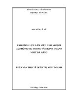 Tạo động lực làm việc cho người lao động tại trung tâm kinh doanh VNPT đà nẵng 