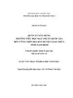 Quản lý xây dựng trường tiểu học đạt chuẩn quốc gia bền vững trên địa bàn huyện giao thủy   tỉnh nam định 