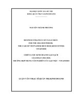 Business strategy of clean rice for the 2016 2020 period the case of vietnamese rice research center vinafood1 