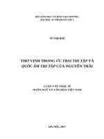 Thơ vịnh trong ức trai thi tập và quốc âm thi tập của nguyễn trãi 