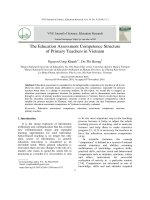 The education assessment capacity structure of primary teachers in vietnam 