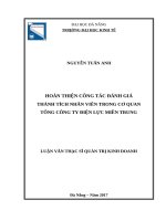 Hoàn thiện công tác đánh giá thành tích nhân viên trong cơ quan tổng công ty điện lực miền trung 