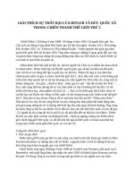 GIẢI THÍCH SỰ THẤT BẠI CỦA HITLER VÀ ĐỨC QUỐC XÃ TRONG CHIẾN TRANH THẾ GIỚI THỨ 2