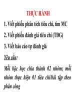Bài tập thực hành Hội nghị tập huấn đánh giá cơ sở giáo dục năm 2019