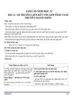 Giáo án Sinh học 12 bài 12: Di truyền liên kết với giới tính và di truyền ngoài nhân