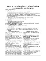 Giáo án Sinh học 12 bài 12: Di truyền liên kết với giới tính và di truyền ngoài nhân