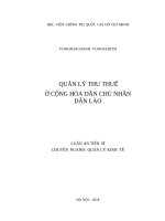 Quản lý thu thuế ở cộng hòa dân chủ nhân dân lào 