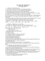 Đề cương ôn tập học kì II môn Hóa học lớp 10