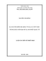 Sự chuyển biến đời sống tôn giáo ở việt nam trong điều kiện đổi mới và hội nhập quốc tế