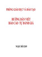 Hướng dẫn viết Báo cáo tự đánh giá Cơ sở giáo dục phổ thông 2019