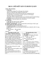 Giáo án Sinh học 12 bài 11: Liên kết gen và hoán vị gen