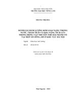 Đánh giá hàm lượng kim loại nặng trong nước, trầm tích và khả năng tích lũy trong động vật nhuyễn thể hai mảnh vỏ tại một số sông, hồ ở khu vực hà nội 