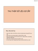 Phương pháp thu thập dữ liệu sơ cấp