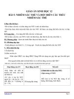 Giáo án Sinh học 12 bài 5: Nhiễm sắc thể và đột biến cấu trúc nhiễm sắc thể