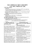 Giáo án Sinh học 12 bài 5: Nhiễm sắc thể và đột biến cấu trúc nhiễm sắc thể