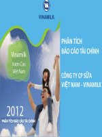 Phân tích báo cáo tài chính công ty CP sữa việt nam vinamilk