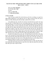 CHỦ ĐỀ : CHẤT  dạy học phát triển năng lực HS môn HÓA 8