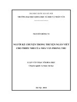 Người kể chuyện trong truyện ngắn viết cho thiếu nhi của nhà văn phong thu 