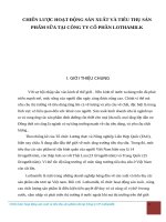 Chiến lược hoạt động sản xuất và tiêu thụ sản phẩm sữa tại công ty cổ phần lothamilk 