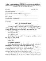 Đáp án Cuộc thi “Tìm hiểu Bộ luật Hình sự năm 2015” trên địa bàn tỉnh Lào Cai năm 2018