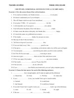 CONDITIONAL SENTENCES-CHUYÊN ĐỀ ÔN THI VÀO 10 THÍ ĐIỂM