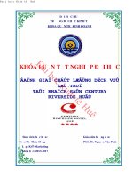 Đánh giá chất lượng dịch vụ lưu trú tại khách sạn century riverside huế 