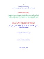 Nghiên cứu xây dựng mô hình và thiết kế bộ điều khiển trường nhiệt độ trong phôi tấm 
