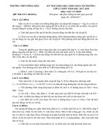 KỲ THI CHỌN HỌC SINH GIỎI CẤP TRƯỜNG LỚP 12 THPT môn Vật lý