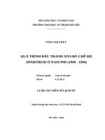 Quá trình đấu tranh xóa bỏ chế độ apartheid ở nam phi