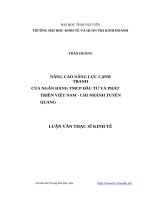 Nâng cao năng lực cạnh tranh của ngân hàng TMCP đầu tư và phát triển việt nam   chi nhánh tuyên quang 