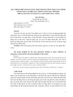 QUY TRÌNH THIẾT KẾ BÀI GIẢNG THEO PHƯƠNG PHÁP THẢO LUẬN NHÓM NHẰM NÂNG CAO HIỆU QUẢ TRONG GIẢNG DẠY MÔN HỌC  NHỮNG NGUYÊN LÍ CƠ BẢN CỦA CHỦ NGHĨA MÁC LÊNIN