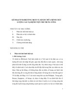 KẾ HOẠCH MARKETING DỊCH vụ KHÁM CHỮA BỆNH CHẤT LƯỢNG CAO tại BỆNH VIỆN NHI TRUNG ƯƠNG