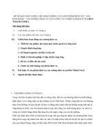 Kế hoạch xây dựng cho hoạt động của sản phẩm dịch vụ  sau bán hàng tại xưởng dịch vụ của công ty CP bến thành ô tô 