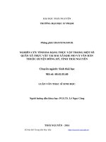 Nghiên cứu tính đa dạng thực vật trong một số quần xã thực vật tại hai xã khe mo và văn hán thuộc huyện đồng hỷ, tỉnh thái nguyên 