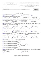 Đề tập huấn thi THPT quốc gia 2019 môn toán sở GDĐT bắc ninh 