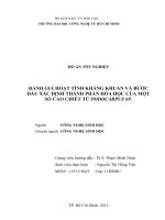 Đánh giá hoạt tính kháng khuẩn và bước đầu xác định thành phần hóa học của một số cao chiết từ podocarpus sp  
