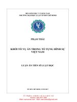 Khởi tố vụ án trong tố tụng hình sự việt nam 