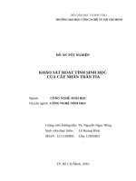 Khảo sát hoạt tính sinh học của cây nhân trần tía 