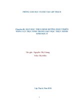 DẠY HỌC THEO ĐỊNH HƯỚNG PHÁT TRIỂN NĂNG LỰC HỌC SINH TRONG DẠY HỌC THỰC HÀNH  SINH HỌC 8