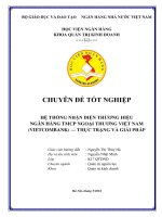 HỆ THỐNG NHẬN DIỆN THƯƠNG HIỆU NGÂN HÀNG TMCP NGOẠI THƯƠNG VIỆT NAM (VIETCOMBANK) — THỰC TRẠNG VÀ GIẢI PHÁP