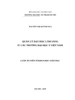 Quản lý dạy học lâm sàng ở các trường đại học y việt nam