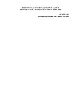 MỘT SỐ YÊU CẦU KHI XÂY DỰNG CÂU HỎI  KIỂM TRA TRẮC NGHIỆM MÔN HỌC CHÍNH TRỊ