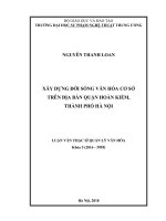 Xây dựng đời sống văn hóa cơ sở trên địa bàn quận Hoàn Kiếm, thành phố Hà Nội (Luận văn thạc sĩ)