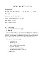 Bệnh án ngoại khoa sỏi bể thận niệu quản