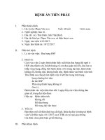 bệnh án ngoại Tắc ruột sau mổ