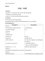 Giáo án Tiếng Việt 1 bài 92: Vần OAI OAY