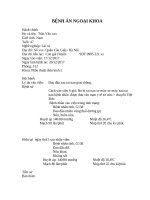 bệnh án ngoại tụ máu ngoài màng cứng